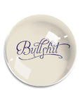 Crystal dome paperweight with elegant script on a cream base by Faire, handcrafted New York style.