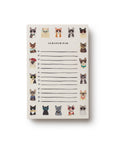 The Faire Cool Cats Notepad features tear-off, lined sheets with checkboxes, bordered by quirky cats in glasses and accessories along the edges.