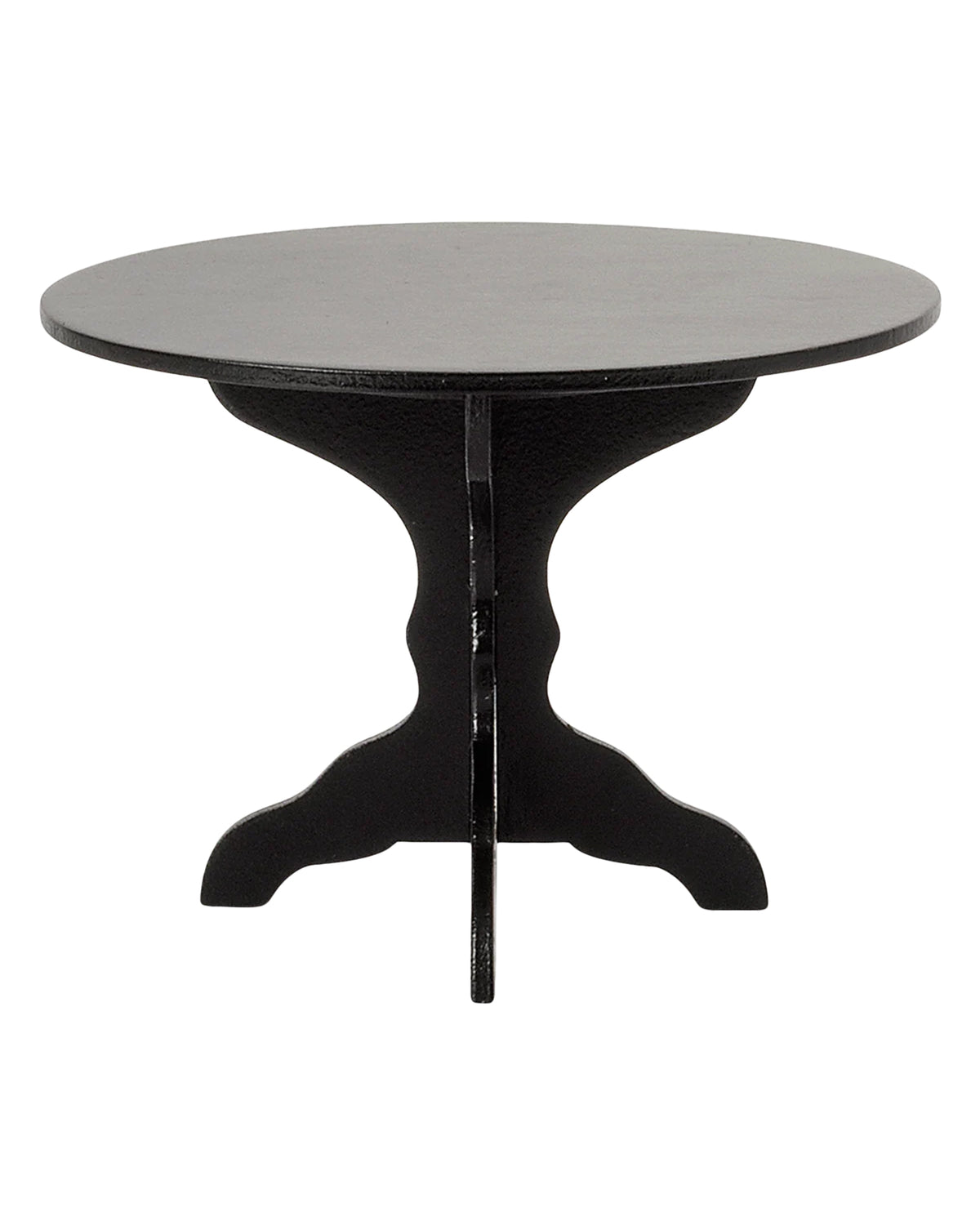 Round Maileg Coffee Table Miniature with classic design, ideal for accenting cozy living room displays.