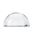 Crystal glass dome paperweight by The Faire Great Minds shines on a white surface, elegant desk accessory.