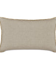 Beige Daleyza Brush Fringe Pillow 15x26 featuring a bohemian design with frayed trim on all sides by Bungalow Furniture.