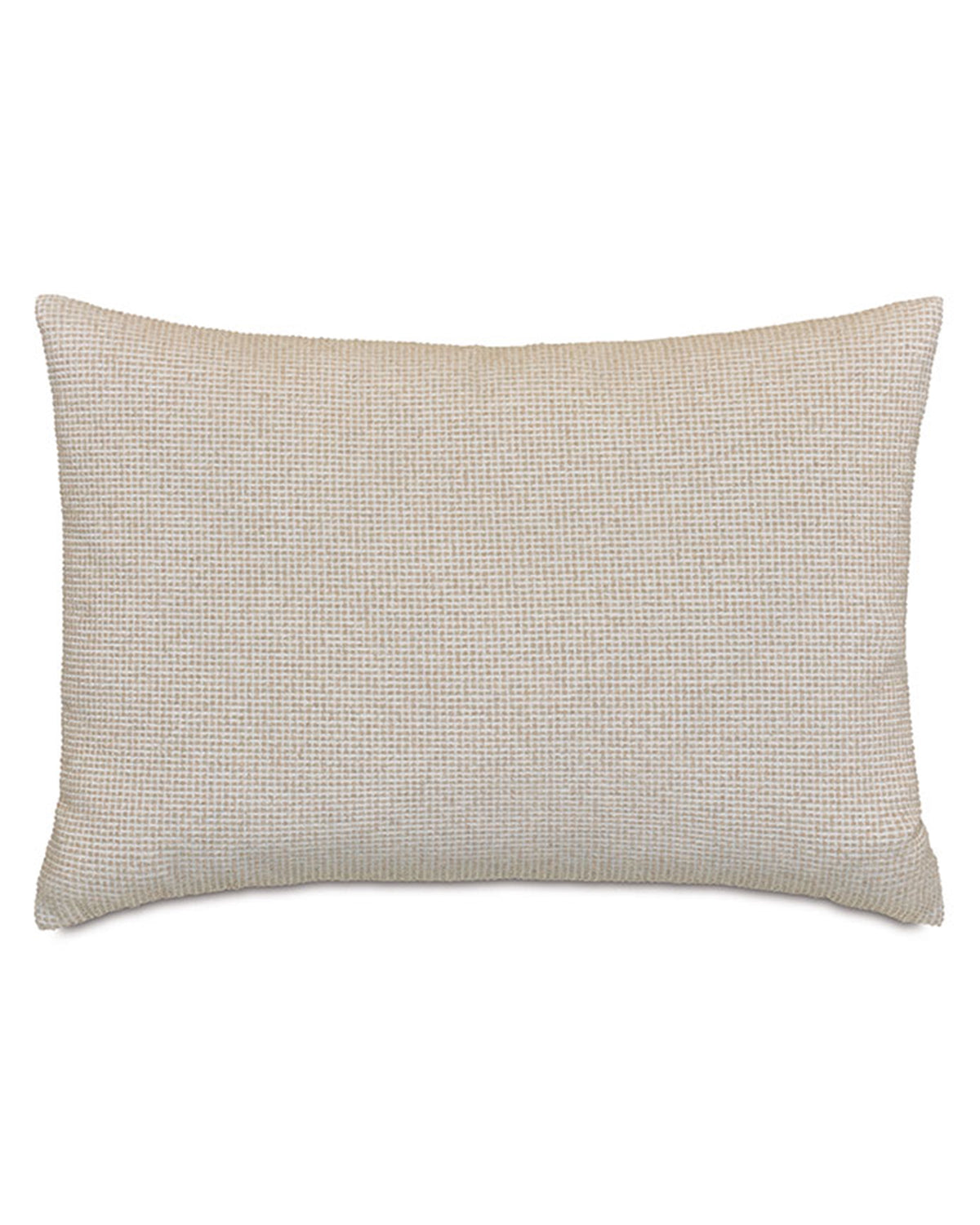 Textured beige woven Evelina Dutch Euro pillow, 27x37 rectangular bedding from Bungalow Furniture &amp; Accessories.