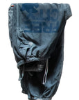 Ash gray Free City AirJump athletic shorts folded vertically, matte satin finish, casual loungewear style.
