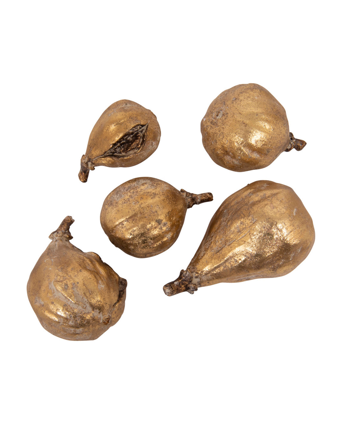 Gold-finished fig accents from Creative Co-op, perfect for elegant centerpieces or decorative tabletops.