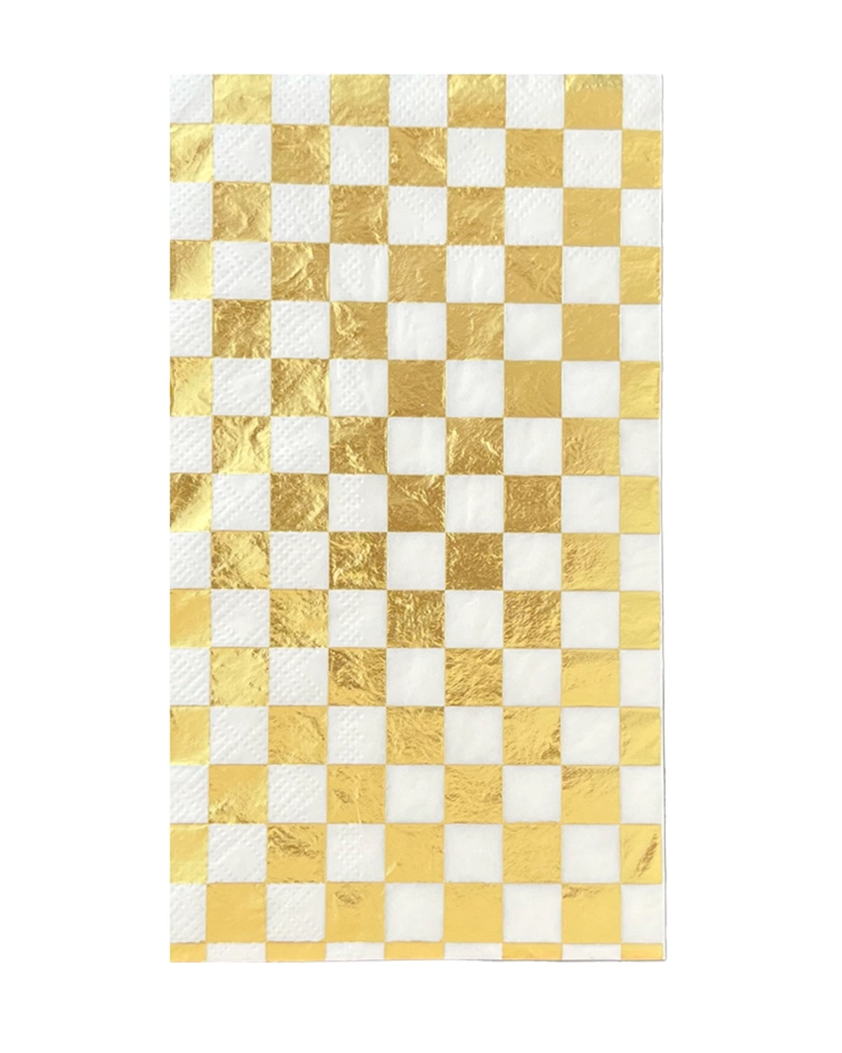 Faire’s Check It! Check Guest Napkins feature a gold and white checkerboard design—ideal for adding flair to two-tone plates or skater shoe-themed parties.