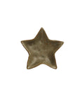 Star-shaped stoneware plate in speckled green and brown reactive glaze, Bungalow Furniture & Accessories XS2515.