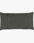 Linen pillow cover with green stripes from Libeco Home Leo, adds a modern organic accent to living spaces.