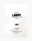 A white resealable pouch labeled "Dew Cloud Mini Lip Mask" by Faire, featuring a small image of the lip mask container and text that reads, "Hydrate, Restore, & Revive Dry Lips Into A Dewy Miracle." The perfect ultra-moisturizing solution.