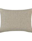 Rectangular beige ticking-stripe throw pillow in woven fabric, LOR-11 Lorenzo Pieced Pillow by Bungalow Furniture.