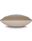 The Midori Linen Euro sham by Eastern Accents features a two-tone design with a light beige base, tan upper section, and textured woven seam accent—adding modern style to any space.