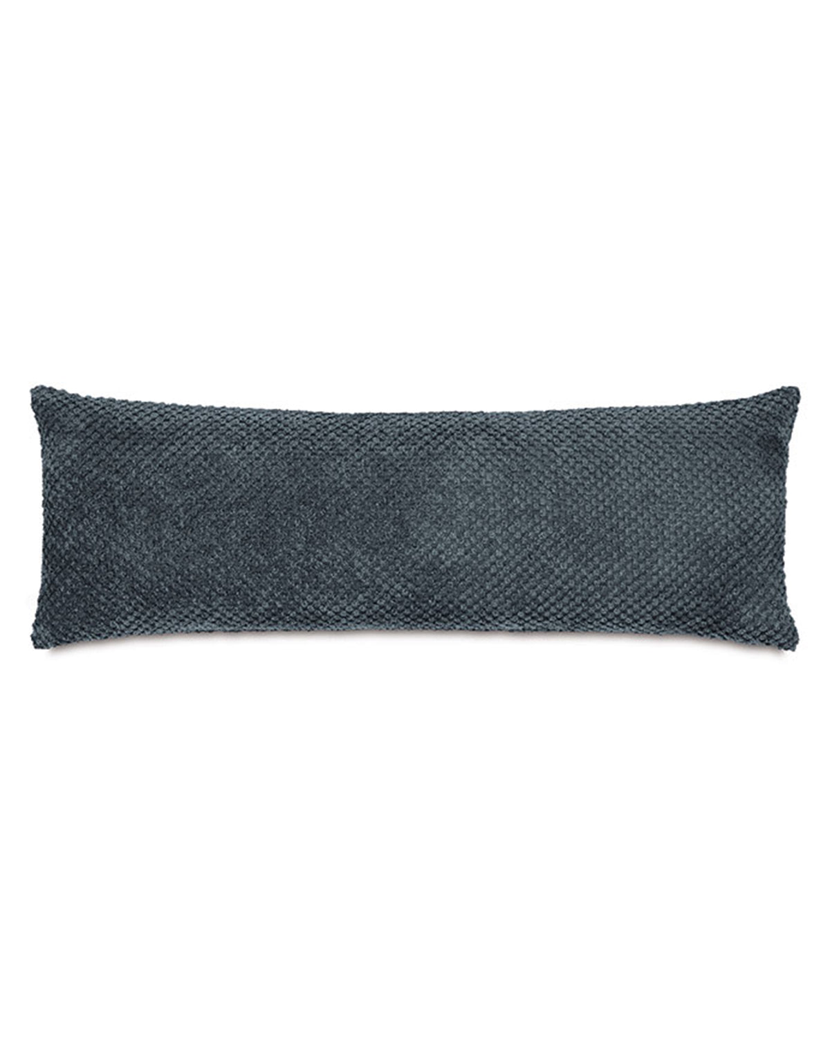 Dark gray textured rectangular throw pillow, extra long by Eastern Accents, Mira collection, on white background.