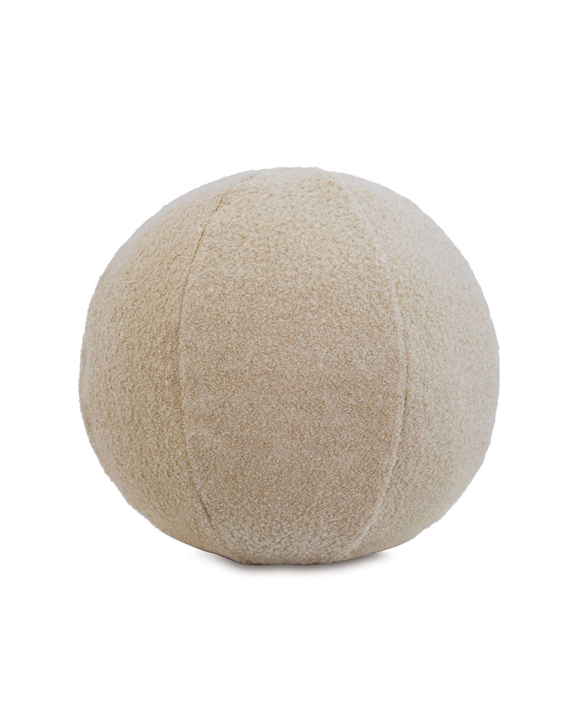 Spherical beige Oliver Boucle pillow from Bungalow Furniture &amp; Accessories.