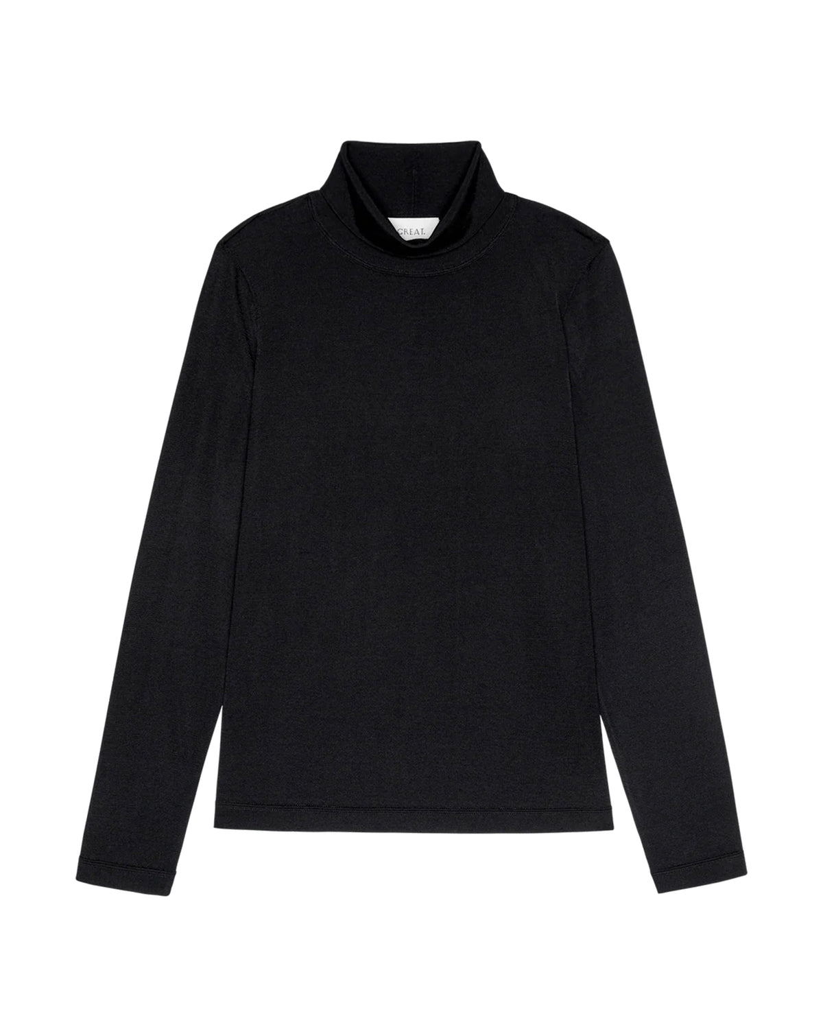 Long-sleeve black Rayon Jersey Turtleneck from Bungalow Furniture & Accessories.