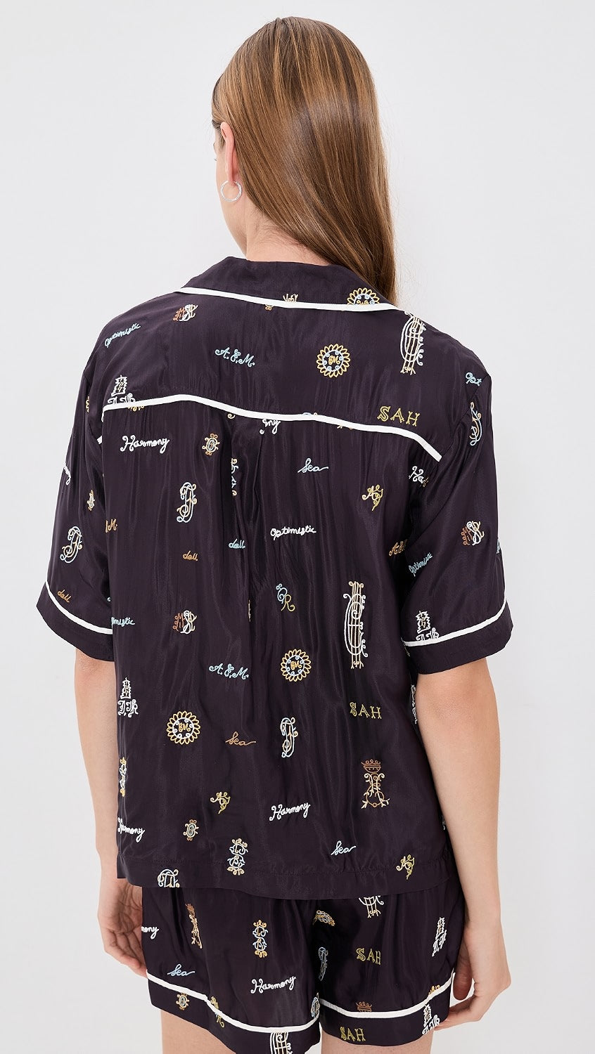 Sea New York Juliet SS Top in a casual, short sleeve style, worn by a woman for an elegant look at Bungalow Furniture.