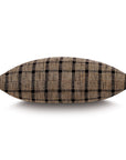 Beachcomer Check Pillow 22x22 in a black and tan checkered dobby-woven grid pattern by Bungalow Furniture & Accessories.