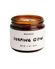 Open amber glass jar of Faire SC Whipped Tallow Moisturizer for dry skin.
