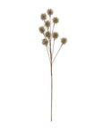 28-3/4″ faux thistle spray by Creative Co-op with eight spiky, champagne-colored flower heads on a thin stem.