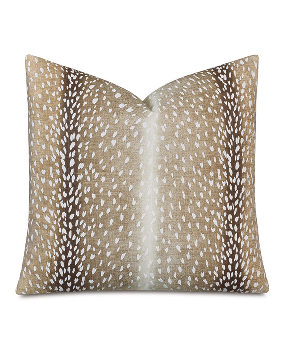 Wiley Animal Cappuccino 22x22 square pillow in a tan and white abstract animal print by Bungalow Furniture &amp; Accessories.
